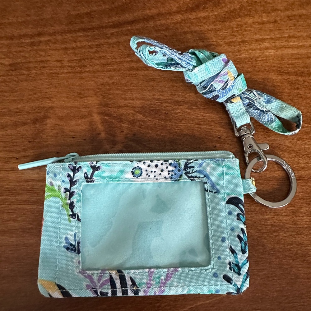Vera Bradley Reactive Collection Zip ID Case and Matching Lanyard.